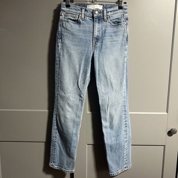 AYR Women The Yes Yes Yes High Rise Straight Skinny Leg Denim Jeans Blue 25 - Picture 1 of 9